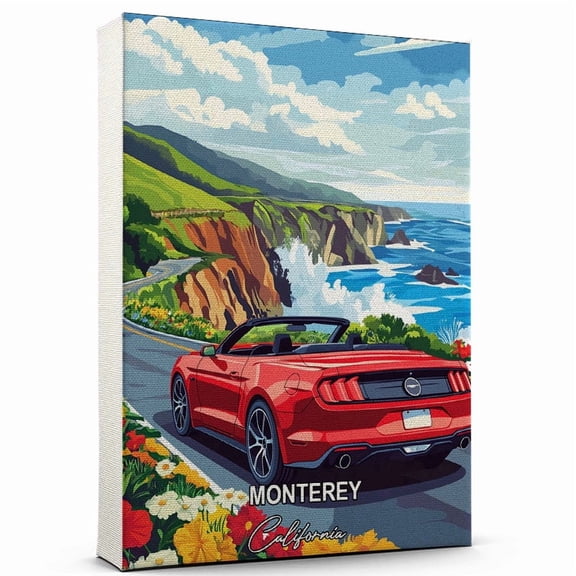 Monterey Travel Canvas Wall Art – California Canvas – A Scenic Artwork That Evokes Calmness, Wanderlust, and Connection with the World
