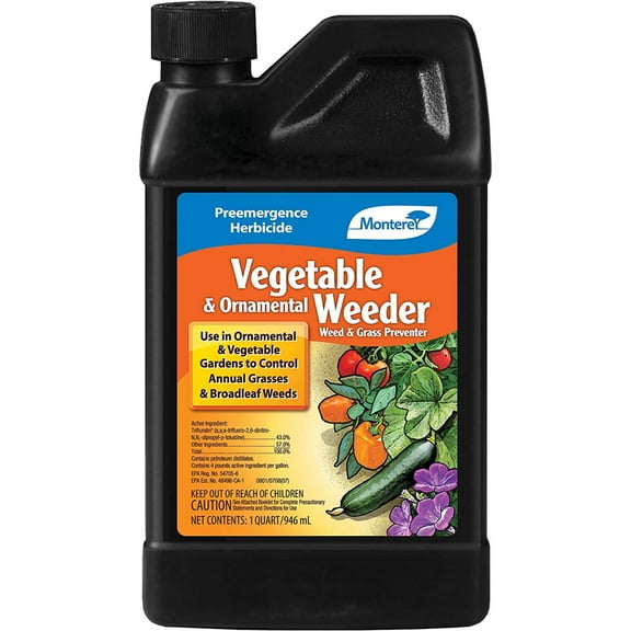 Monterey Vegetable & Ornamental Weeder Pre Emergent Herbicide Concentrate, 32 oz