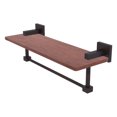 thumbnail image 1 of Montero Collection 16 Inch Solid IPE Ironwood Shelf with Integrated Towel Bar, 1 of 11
