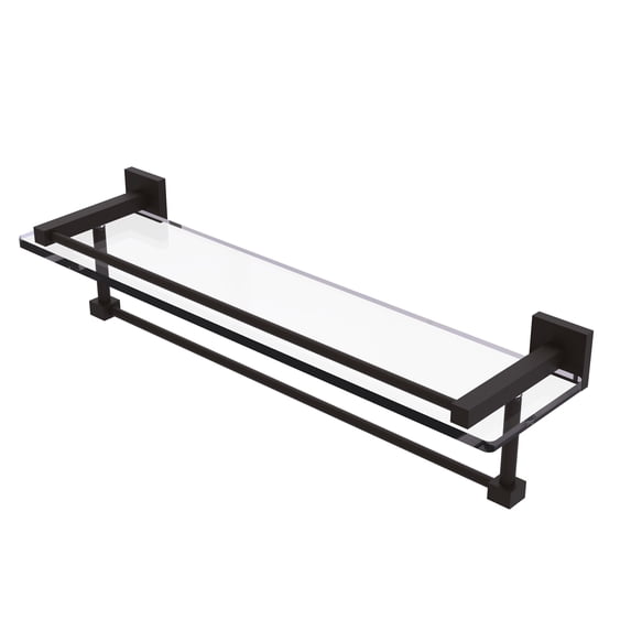 Montero Collection 22 Inch Gallery Glass Shelf with Towel Bar