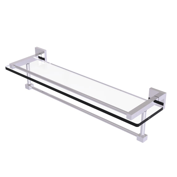 Montero Collection 22 Inch Gallery Glass Shelf with Towel Bar