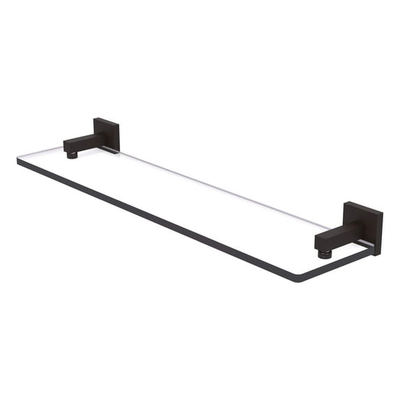 Montero Collection Glass Vanity Shelf with Beveled Edges - Oil Rubbed Bronze / 22 Inch