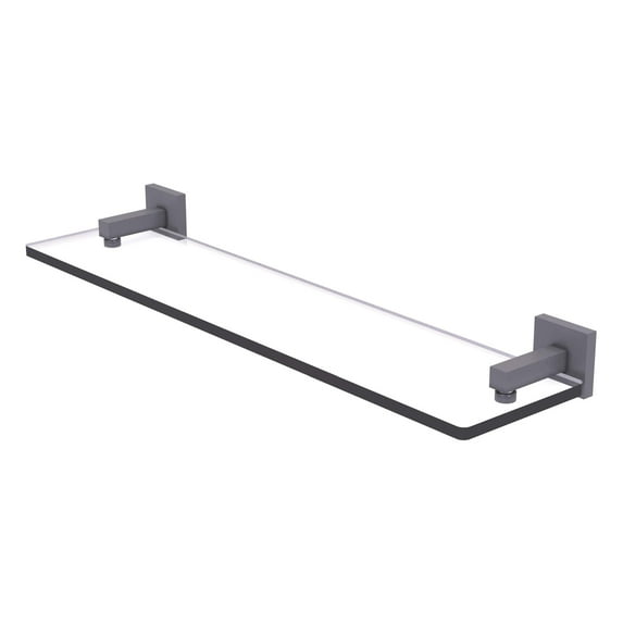 Montero Collection 22 Inch Glass Vanity Shelf with Beveled Edges