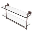 thumbnail image 1 of Montero Collection 22 Inch Two Tiered Glass Shelf with Integrated Towel Bar, 1 of 11