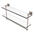 thumbnail image 1 of Montero Collection 22 Inch Two Tiered Glass Shelf with Integrated Towel Bar, 1 of 5