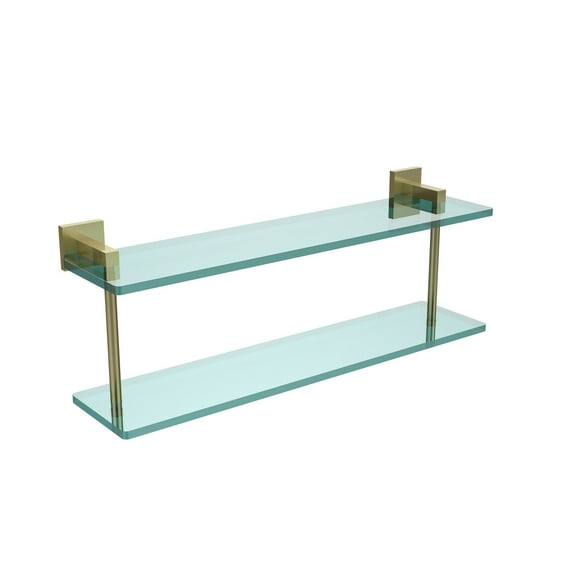 Montero Collection 22 Inch Two Tiered Glass Shelf
