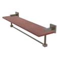 thumbnail image 1 of Montero Collection Solid IPE Ironwood Shelf with Integrated Towel Bar - Antique Brass / 22 Inch, 1 of 11