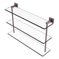 thumbnail image 1 of Montero Collection Triple Tiered Glass Shelf - Antique Copper / 22 Inch, 1 of 11