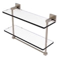 thumbnail image 1 of Montero Collection Two Tiered Glass Shelf with Integrated Towel Bar - Antique Pewter / 16 Inch, 1 of 5