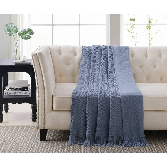 Montesori Sweater Throw Blue
