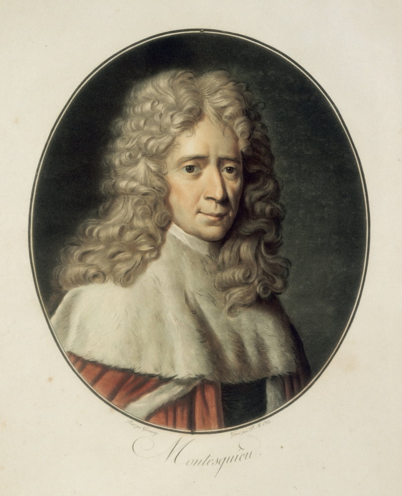 Montesquieu Charles-Louis De Secondat Baron De La Brede Et De (1689-1755) Canvas Art - (24 x 36)