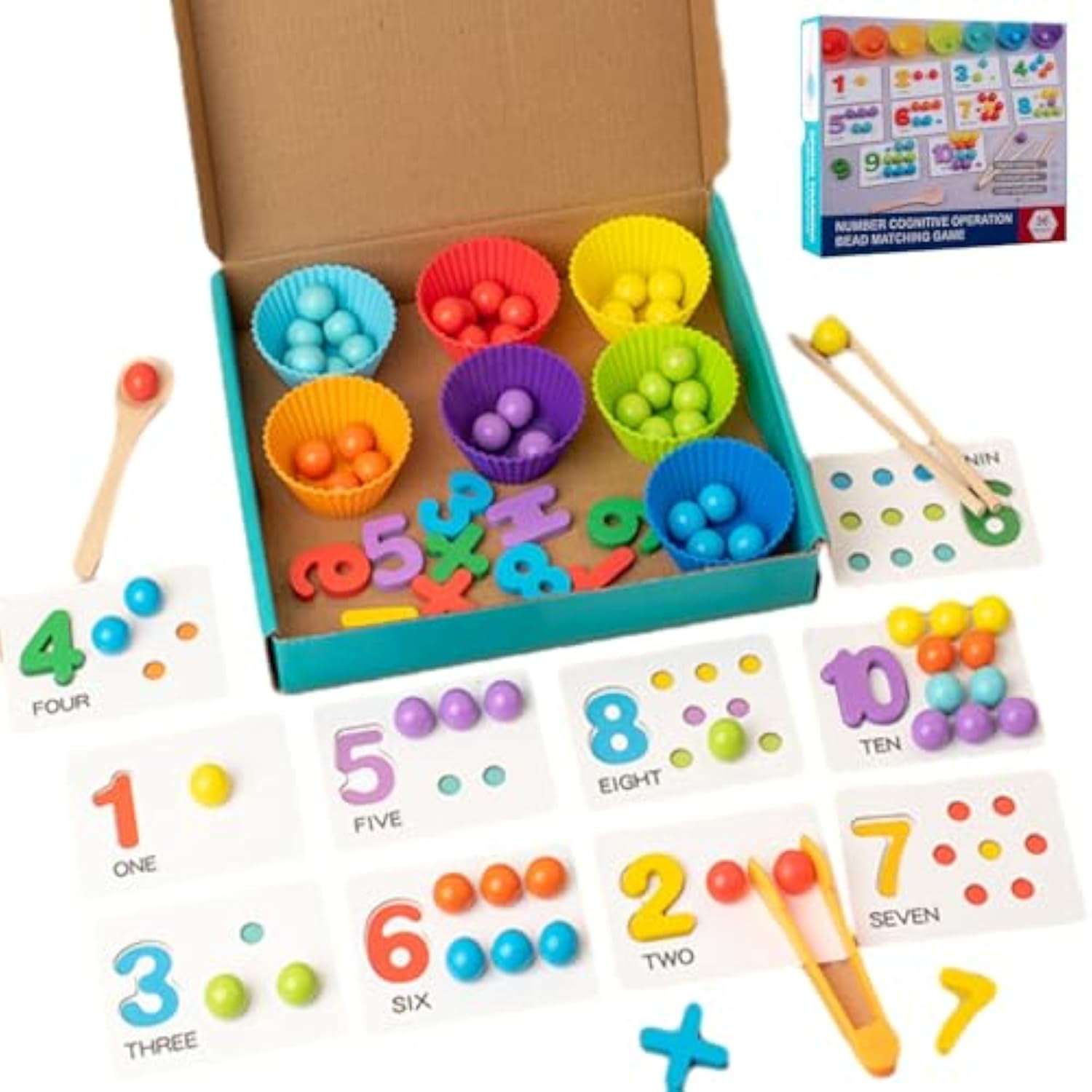 Montessori Arithmetic Math Toy Set – Silicone Digital Learning with ...