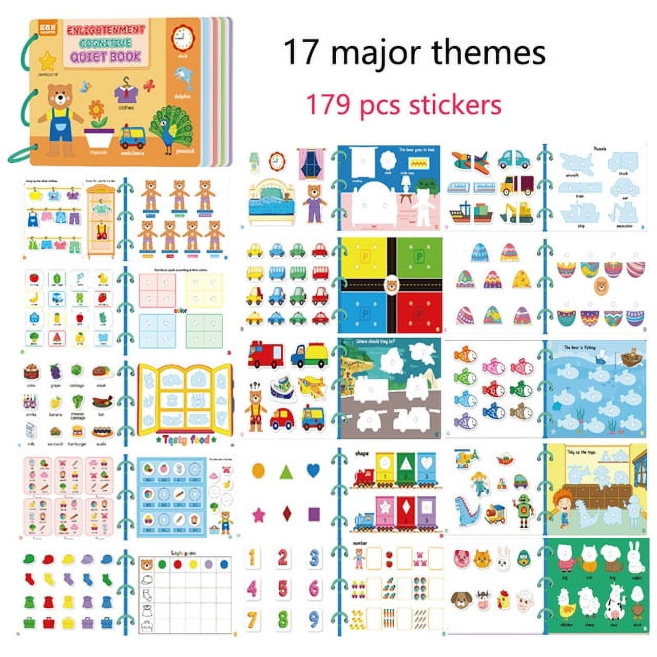 Montessori Baby Busy Book My First Quiet Book Paste Early Learning ...