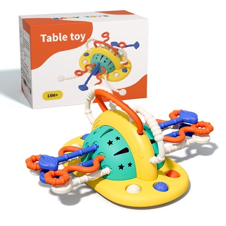 Montessori Baby Sensory Toys Pull String Finger Grasp Training Learning Education Toys Silicone Push Pull String Activity Toy