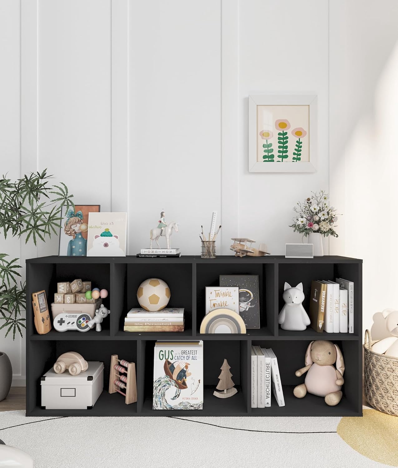 Gallery Detail: Montessori Book Shelf With Toy Storage Kids Toy Organizer Wooden