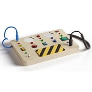 Montessori Busy Board For Toddlers With Light Up LED Buttons
