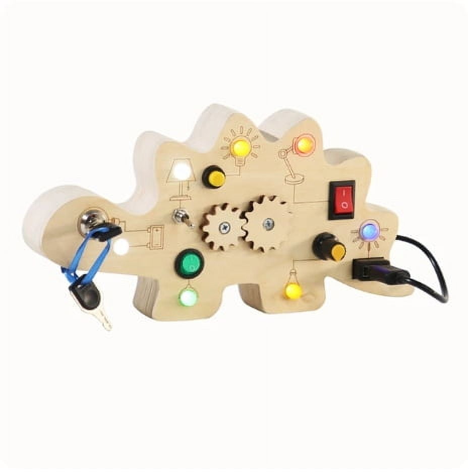 Tableau D'activité Montessori LED - Busy Board Avec 8 Interrupteurs Sensoriels Pour Enfants 1-3 Ans