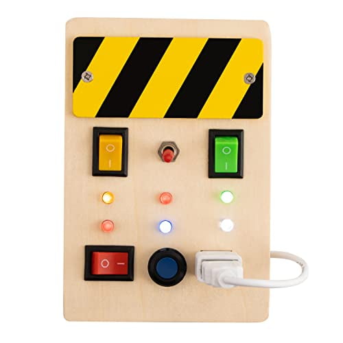 Montessori Busy Board for Toddlers â€“ Light Switch Sensory Board Baby Activity Button Toy