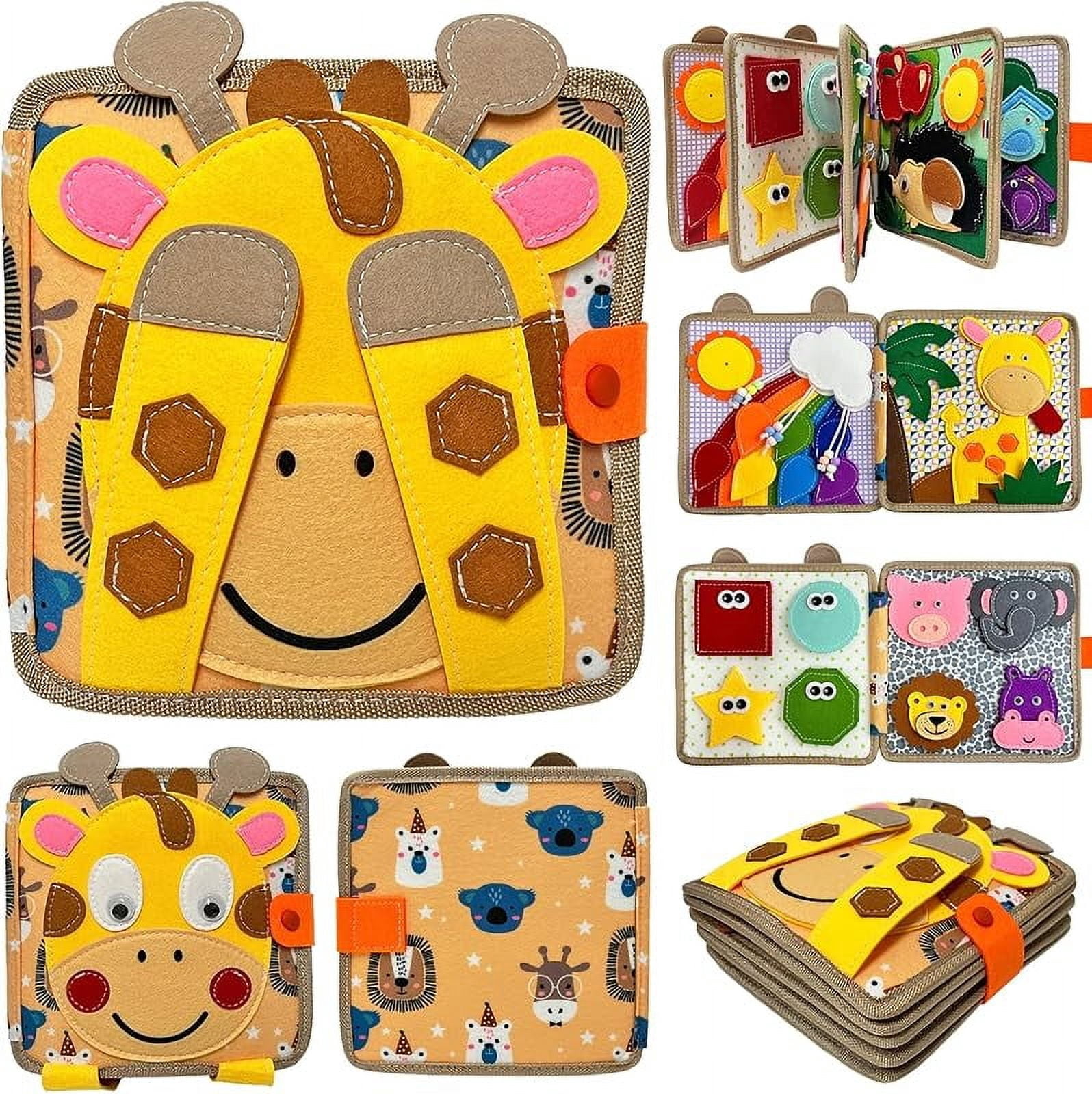 Montessori Busy Book for Toddlers 3 , 3D Felt Quiet Book for Baby ...