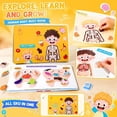 thumbnail image 1 of Montessori Busy Book for Toddlers 3-5 Quiet Book with Human Body Anatomy Activities Sensory Learning Toys Preschool Educational Activity Book Travel Car Seat Toy Ages 3-6 Boys Girls,A, 1 of 5