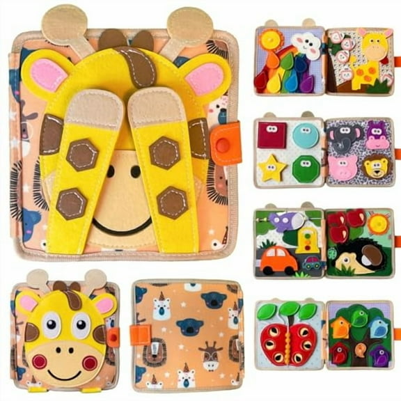 Montessori Busy Book for Toddlers 1-3,Toddler Busy Board Felt Quiet Book for Baby,Preschool Learning Activities Educational Sensory Toy for Kids Gift