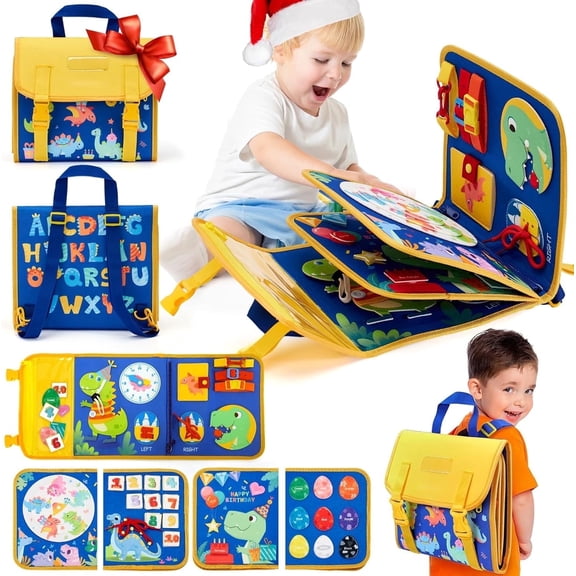 Montessori Busy Toys for 1 Year Old, Learning Toy for Toddlers 1-3, Busy Board Educational Toys for 1 2 3 Year Old Boys Girls
