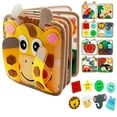 thumbnail image 1 of Montessori Felt Busy Book Quiet Book for Toddlers Kids Giraffes Story Books for Preschooler Pre K Learning Educational Board for Baby Boys Girls 3 4 5 6 Years Old Autism Sensory Toys Travel Gifts, 1 of 7