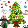 thumbnail image 1 of Montessori Felt Christmas Tree for Kids 3D, Felt Christmas Tree for Toddlers, Oversized FeltChristmasTree Wall with Lights(33*pasting,without light), 1 of 9