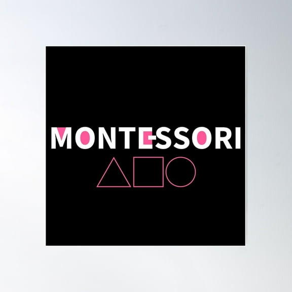 Montessori Geometric Forms Poster Wall Art, Modern Wall Decor For Living Room Bedroom, 30x30 UNFRAMED