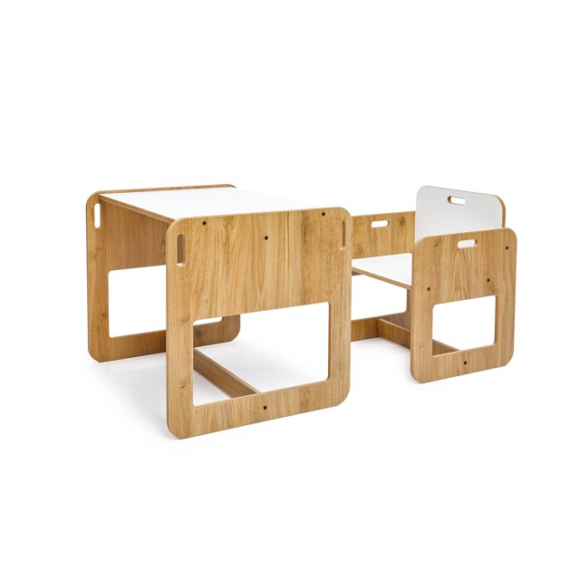 Montessori Kids Toddler Play Table and Chair Set, 2pc Set, Montessori