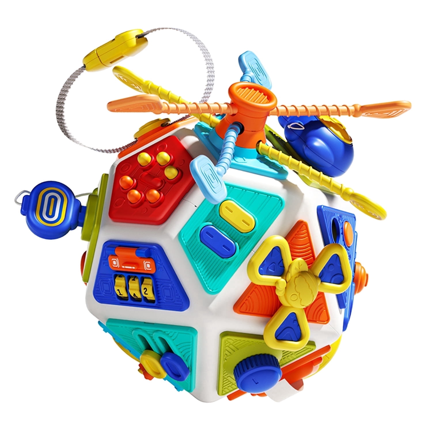 Sytle-Carry Montessori Learning Toys, Toys for 1 Year Old, Busy Cube Toddler Toys 1-3 for Girls Boys