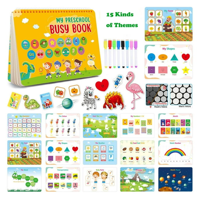 Montessori Learning Toys for Toddlers, Educational Busy Books for 1 Year Old, Activities Books