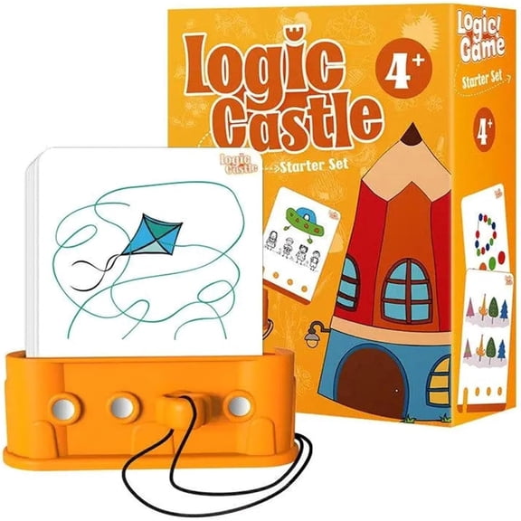 Montessori Logic Castle Card Game, Ages 3-6 – Logic, Motor Skills, Problem Solving(RL Easy Mode 1 PC)