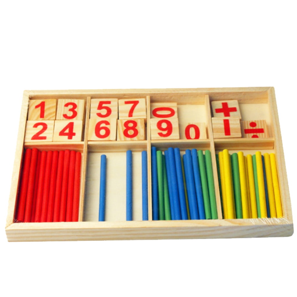 Montessori Math Counting Toy Wooden Spindles Educational Learning ...