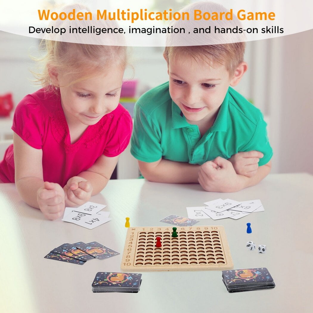 Montessori Multiplication Board Game, Wooden Montessori Children ...