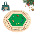 thumbnail image 1 of Montessori Number Knockdown Game, Shut the Box-Wooden Dice Board Game, 2-8 Player Shut the Box Wooden Dice Board Games, Classic Tabletop Version Family Games for Classroom, Home, Party (6PlayerC), 1 of 8