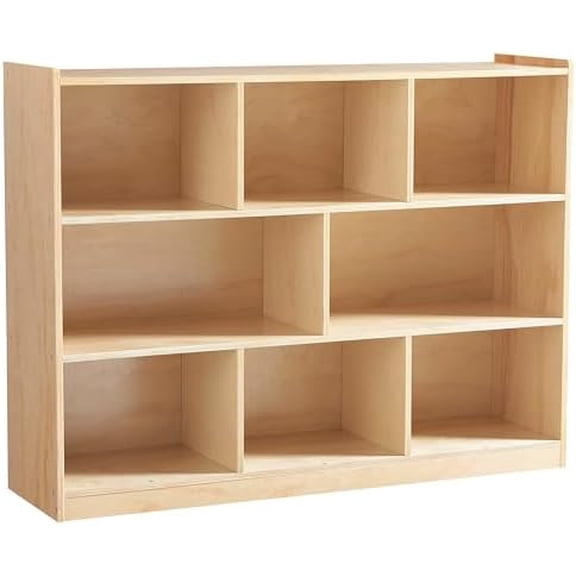 Montessori Shelf 8-Section Wooden Storage Cabinet, 3-Shelf Toy Organizers and Storage, Kids Classroom Organizer, Playroom, Daycare and Preschool$$Home Decor, Kitchen, & Other