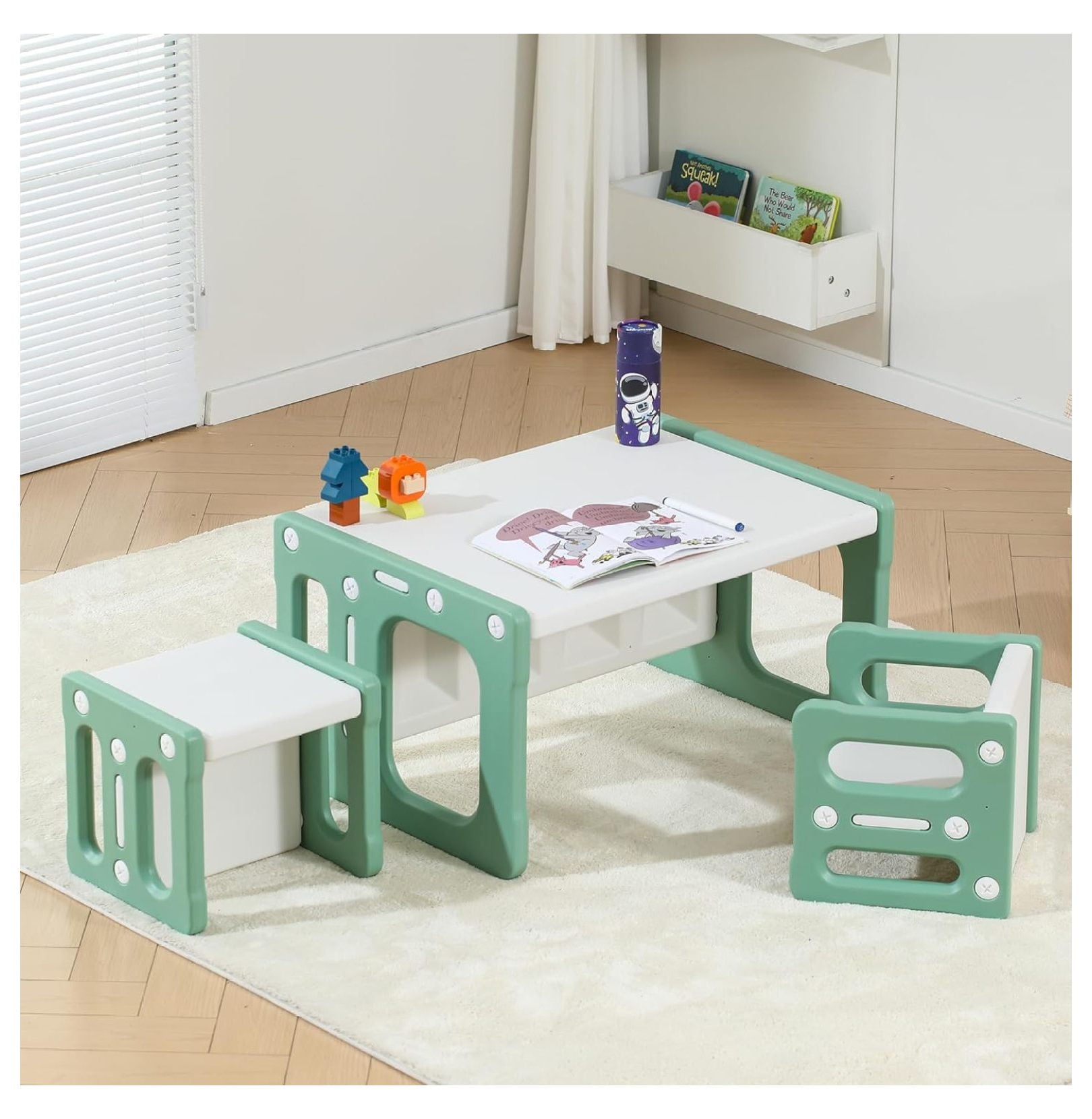 Montessori Table and Chair Set, Kids Table and Chairs, Height