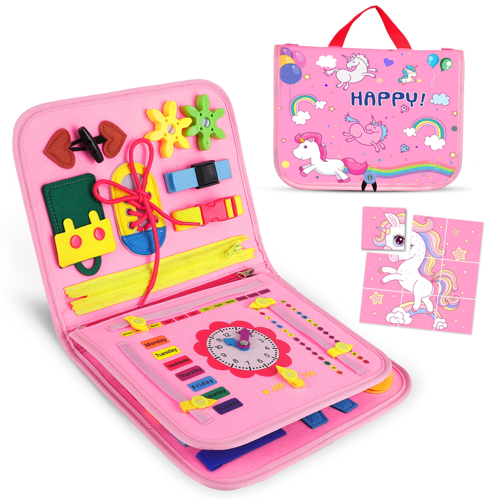 Montessori Toys for 1 2 3 4 5 6 Year Old Toddlers, Toddler Busy Board ...