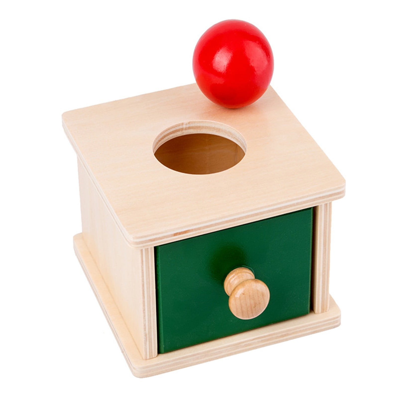 Montessori Mama Object Permanence Box Montessori Toys for Babies 6-12  Months+ Developmental Ball Drop Montessori Wooden Toys - Infant Toddler