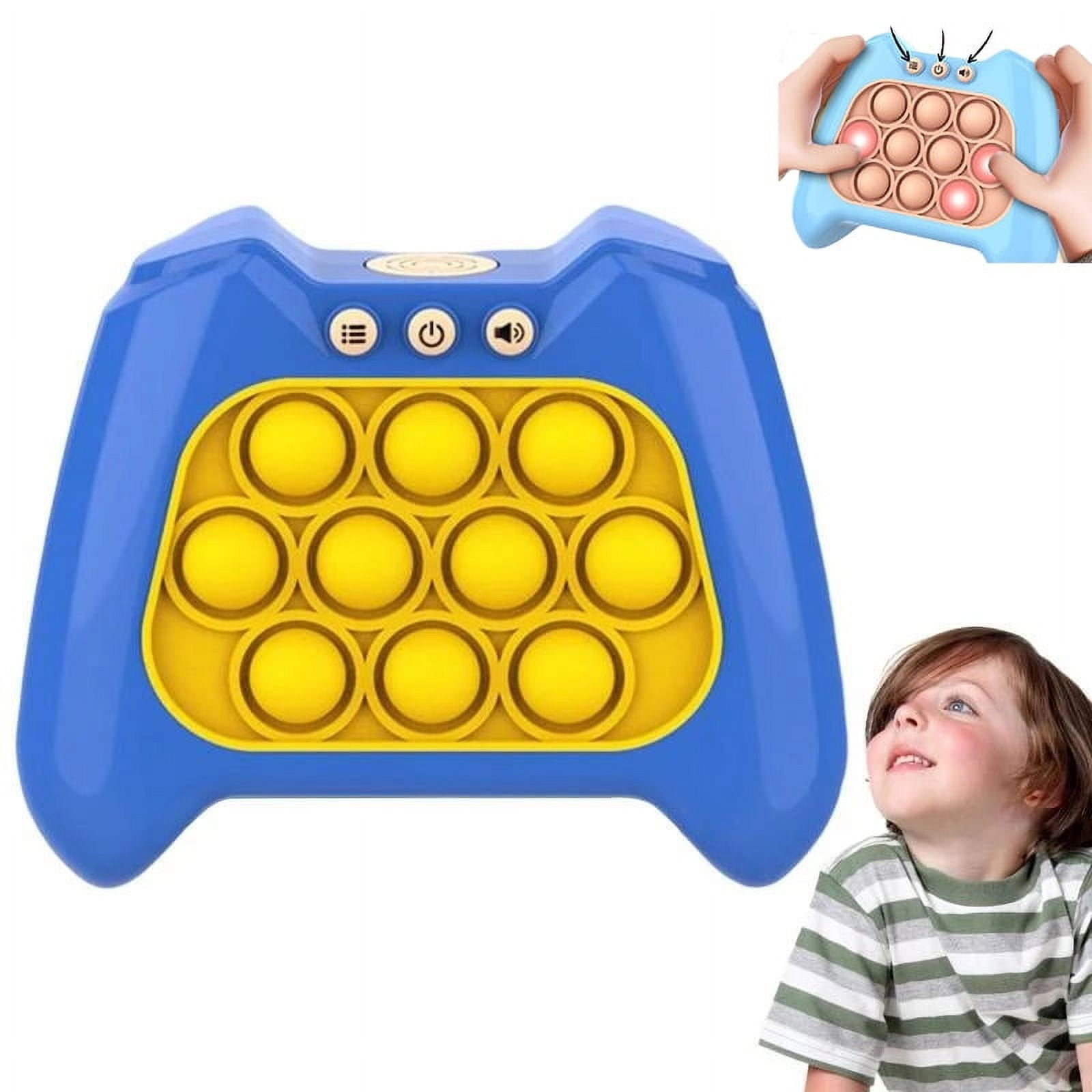 Montessori Toys Quick Push Bubbles Game Console Whack-a-mole Fidget Toys  Finger Sensory Antistress For Kids Birthday Gift, Blue 