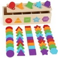 Montessori Toys for 1 2 3 Year Old Wooden Color & Shape Sorting Matching Toys Learning Education
