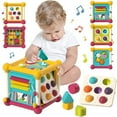 thumbnail image 1 of Montessori Toys for 1 Year Old, 12 in 1 Early Educational Activity Cube Toy for Toddlers 1-3, Learning Toys for 1 2 3 Year Old Boys Girls, 1 of 6