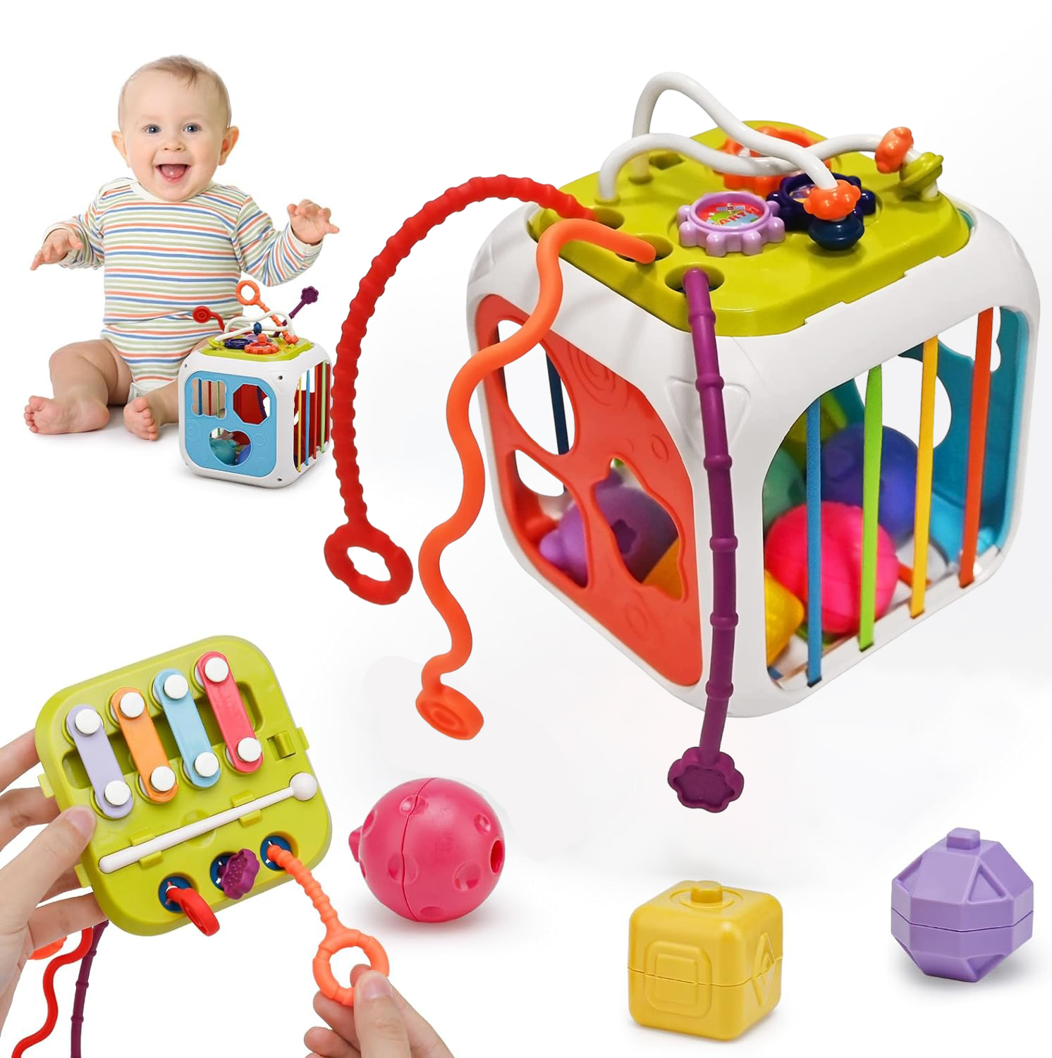 Montessori Toys for 15 Year Old Boys Girl,Wooden Sorting and Stacking Toys for Toddlers 13