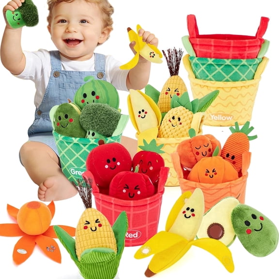 Learning Toys for 1 Year Old,Color and Fruit Sorting Toys for Toddlers 1 to 3 Boys Girls Gifts