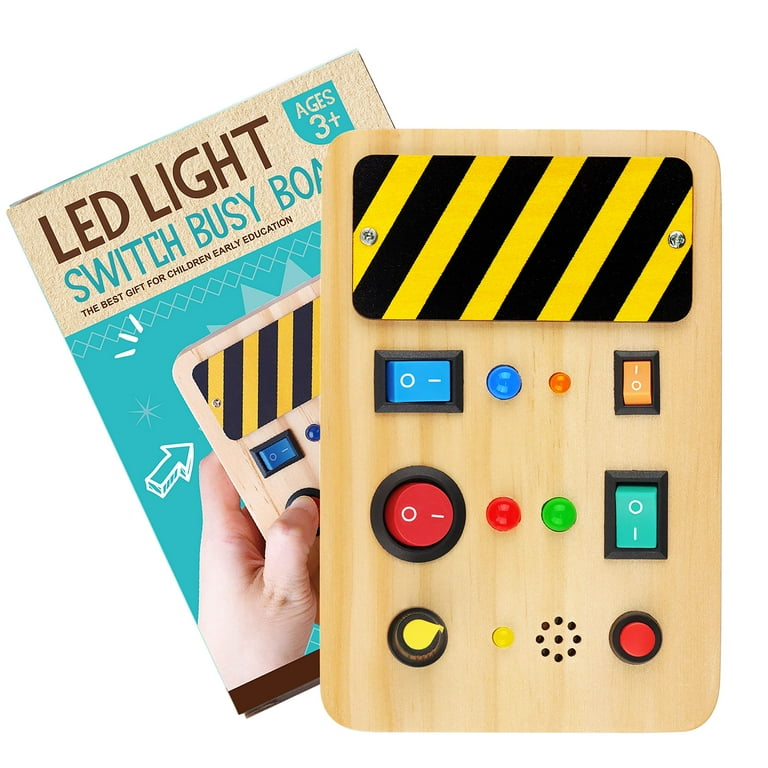 Montessori Wooden Busy Board,Sensory Toys,Wooden Toys Travel Toys