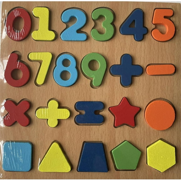 Montessori Wooden Puzzles for Toddlers 1-3, Letters Numbers Graphics Puzzles Toys Puzzle Board for Kids, Preschool Learning Educational Toys Birthday Gifts for 1 2 3 4 5 Years Old Kids Boys Girls