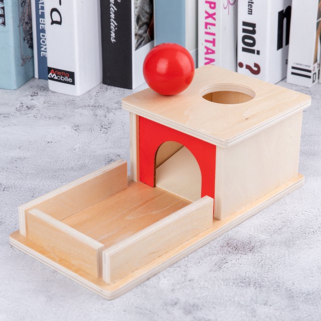 Montessori teaching aids early childhood education handeye coordination coin box drawer game
