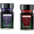 thumbnail image 1 of Monteverde 60ml Ink, Elephant (Purple), Gorilla (Red) Jungle Ink (G309EL, G309GO) Fountain Pen Ink (30ml Each Ink Bottle, 2 Pack), 1 of 2