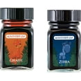 thumbnail image 1 of Monteverde 60ml Ink, Giraffe (Orange), Zebra (Blue) Jungle Ink (G309GI, G309ZE) Fountain Pen Ink (30ml Each Ink Bottle, 2 Pack), 1 of 2
